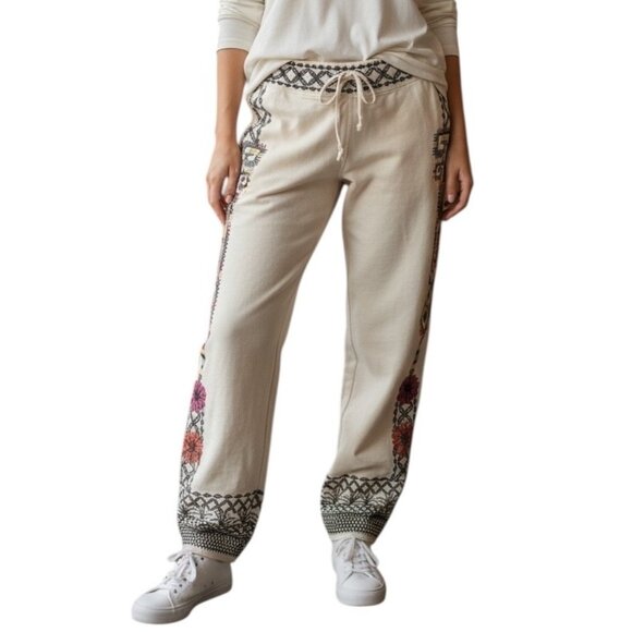 Vintage Y2K Lucky Brand Knit-Wear Low-rise Embroidered Sweatpants - Picture 1 of 7